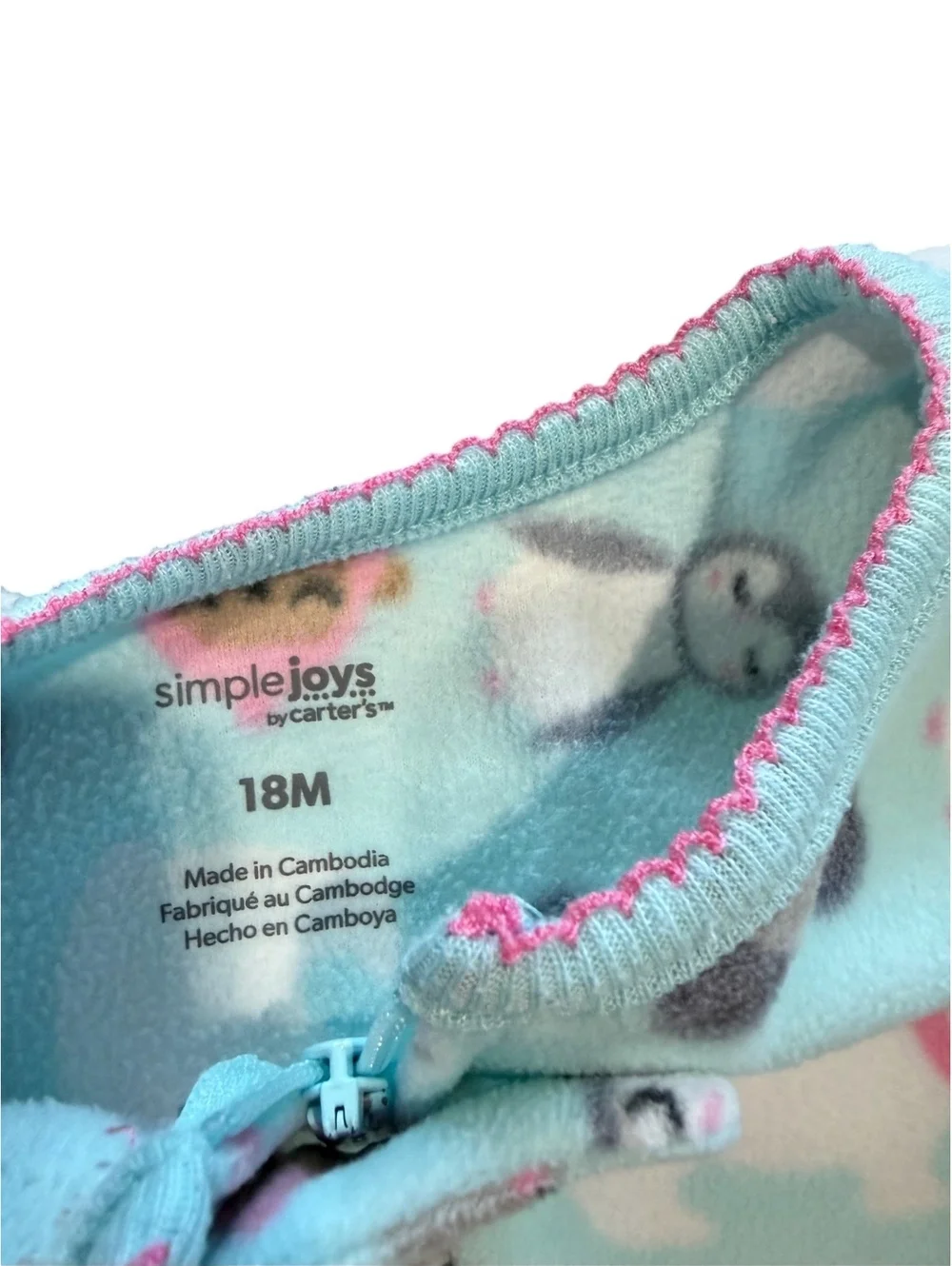 18m Carter's Simple Joys Set Baby Footed Pajamas, 18 Months, Multi-Color Fleece
